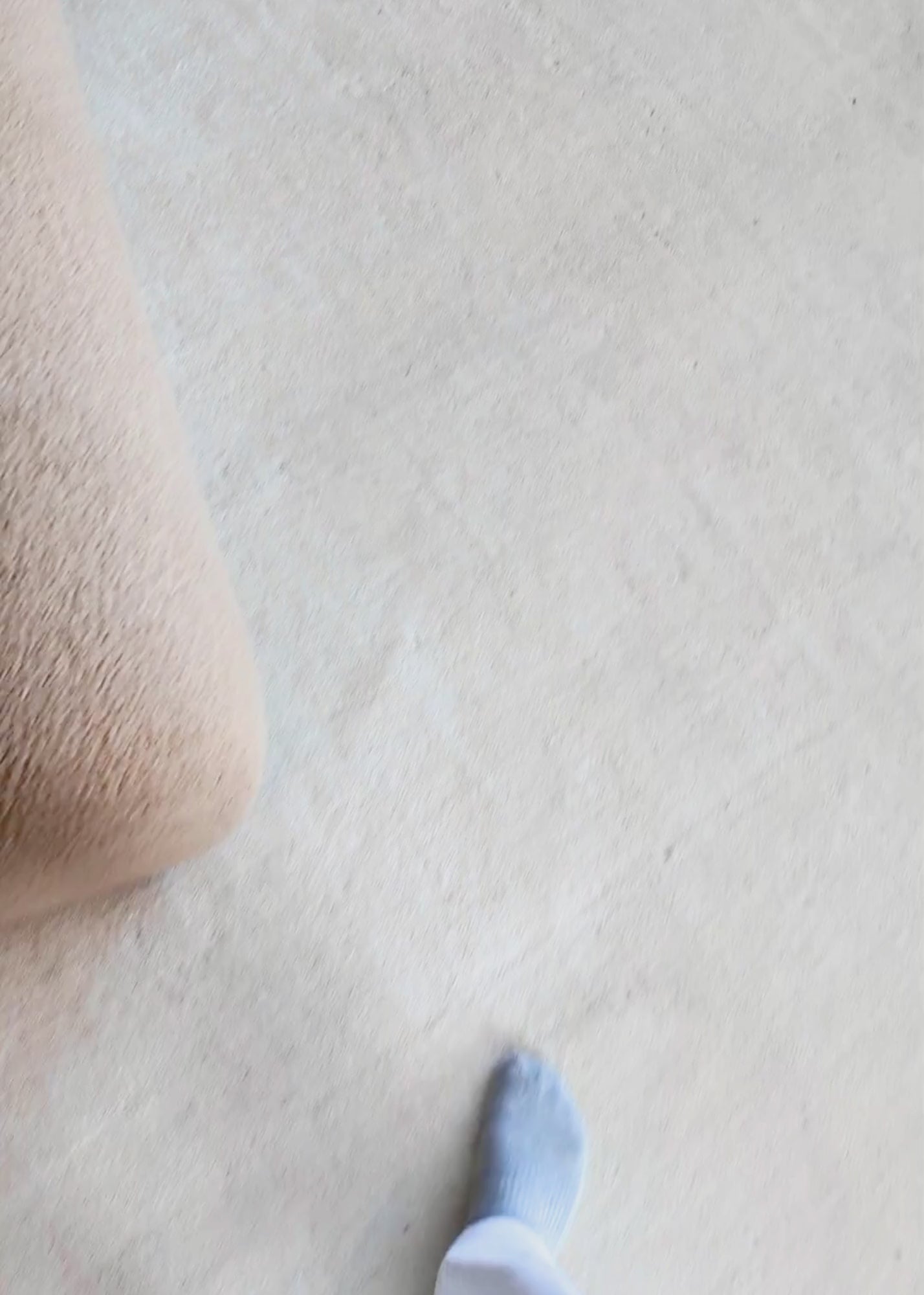 Texture Wool Milk Rug walking video