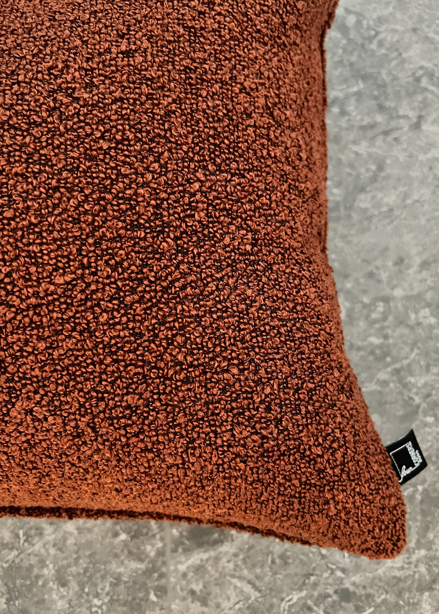 Rust Boucle Cushion - Four Corners Rugs
