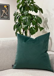 Forest Green Velvet Cushion - Four Corners Rugs